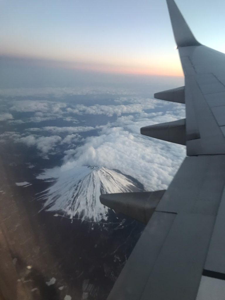 Mt. Fuji with snow on the top