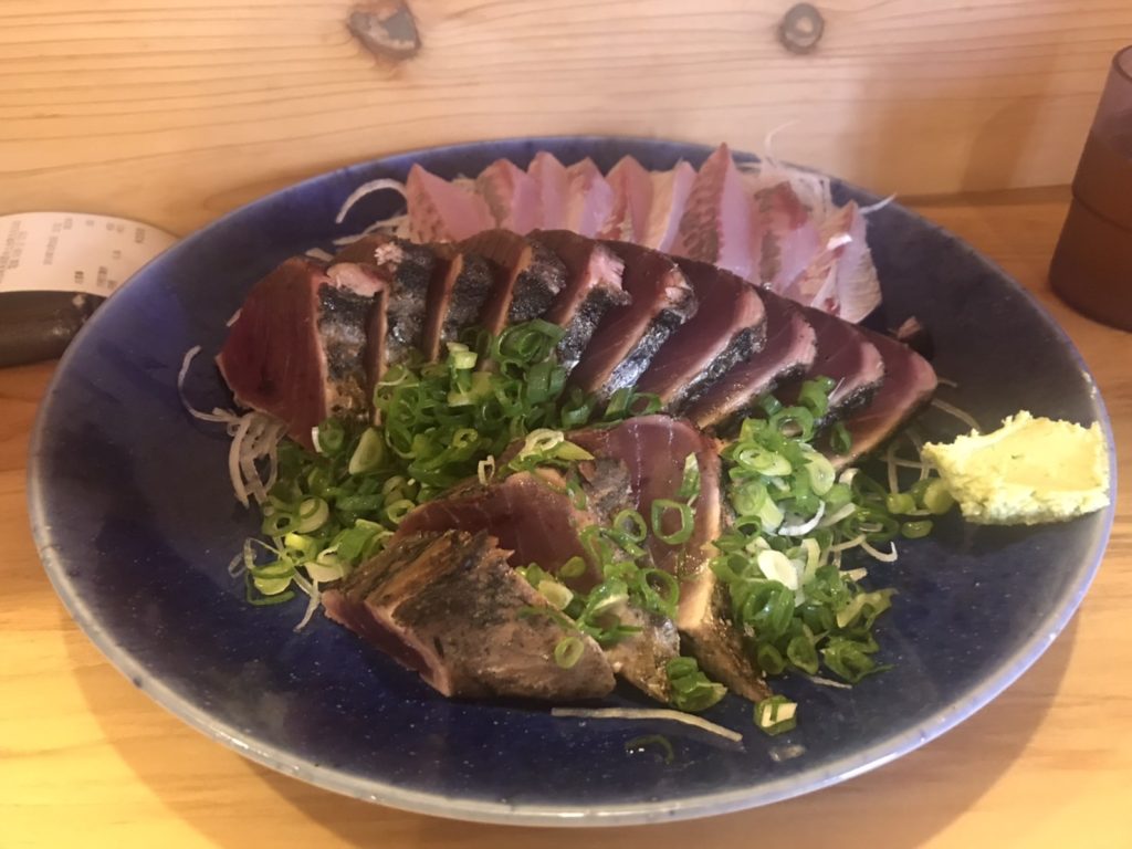 Kochi's specialty, Katsuo (bonito) no tataki