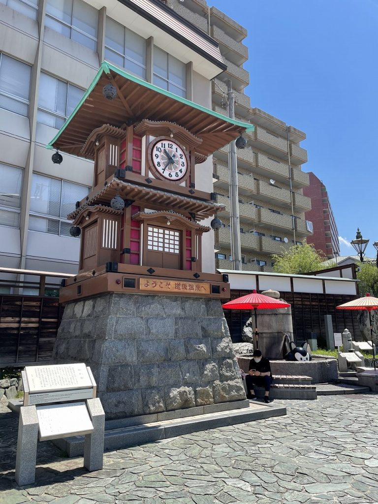 Karakuri clock in front of Dogo station